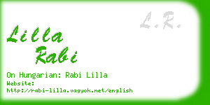 lilla rabi business card